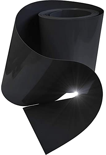 Sorton Elastische extra stark hoch steif Rasenkante, Rasen Garten, beeteinfassungen Kunststoff, schwarz PVC - Blumenbeet Umrandung- Beeteinfassung Rasen- Dicke: 800 Mikrometer (20 cm x 10 m, Schwarz)