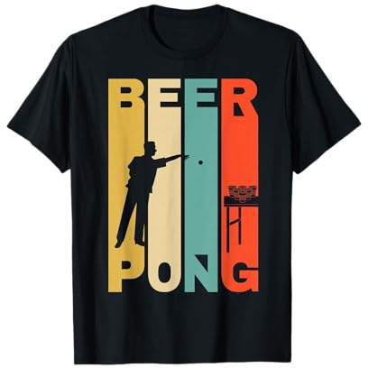 Retro Beer Pong | Party Bierpong Becher Spiel | Bierpong T-Shirt