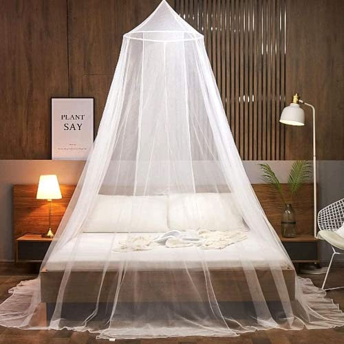 Forhome Mosquito Net Dome Polyester Princess Bed Canopy (White, 60 x 250 x 1200 cm)