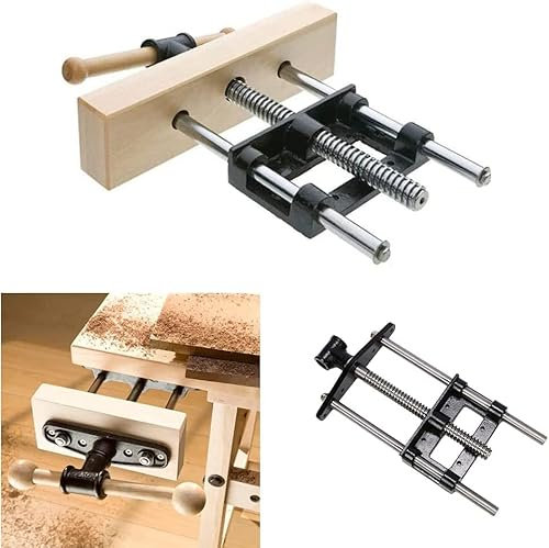 uyoyous 255mm Schraubstock Hobelbank Tischlerarbeiten Hobelbank Klemme Schraubstock 10 Arbeitstisch Spannbacken für Werkbank（Holz umfasst nicht）,Holzschraubstock