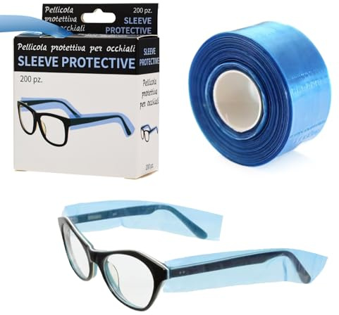 Dioche Eyeglass Sleeves, Disposable Glasses Leg Protective Sleeves Cover, Prevents Glasses Legs From Dye, Hairdressing Hair Coloring Protector Accessory