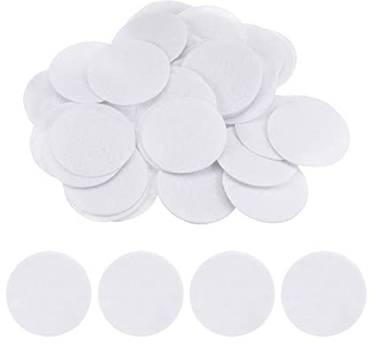 sourcing map Runde Filzkreise, 50 mm, vorgeschnittene Bastelpads, Vliesstoff, Mini-Filz-Stoffkreise für Heimwerker, Nähen, Handwerk, Schneiden, Projekte, Basteln, Veredelung, Weiß, 100 Stück