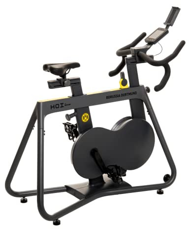 KETTLER HOI Speed BVB Indoor Bike, Magnetbremse, 20 Widerstandsstufen, LCD-Display, Bluetooth, 130 kg Belastbarkeit