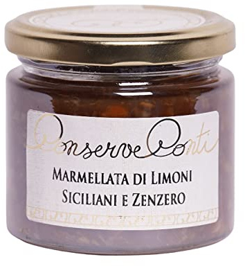 Conserve Conti - Marmellata di Limoni e Zenzero - 3 vasi da ml. 212/570 g - produzione artigianale siciliana