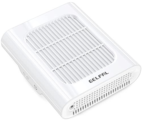 Gelpal Professional Nail Dust Collector, Adjustable Nail Dust Collector for Acrylic Nails , Electric Nail Vacuum Fan, Low Noise, Dust Collector for Nail Polishing &Salon.White.