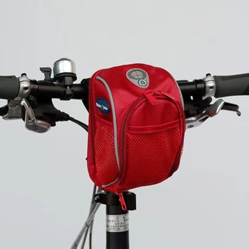 Fahrrad-Lenkertasche,fahrradtasche Lenker, wasserdichte Fahrrad-Vorderschlauchtasche,Fahrradtasche Aufbewahrungstasche für alle Fahrradtypen mit Kopfhörerstecker und Regenschutz