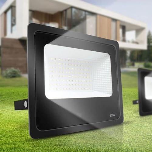 Proiettore LED 30-200W, Faretto LED Super Luminoso 6500K Luce di Proiettore LED Bianco Freddo for Esterni, Luci di Sicurezza Impermeabili IP65 for Campo Sportivo Garage Giardino Cortile ( Size : 200W