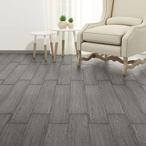 Homgoday Listoni Pavimenti Autoadesivi in PVC 2,51 m² 2mm Grigio Scuro, Listone Pavimento Interno, Pavimentazione Interno, Pavimenti Rivestimenti, Pavimenti PVC, Pavimenti Interni