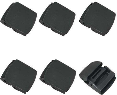 ZZLZX 6 Stück Kunststoff-Gürtelschnalle, Gürtelschnalle, taktische Sicherheitsgurtschnalle, Kopf, Schnellverschluss, taktische Gürtelschnalle für 3,6–3,8 cm breite Gürtel, Gurtband, schwarz, 60 x 46 x