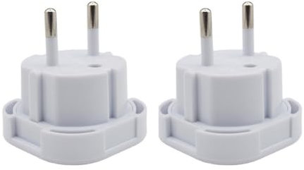 Double Dragon EU Travel Plug Adapter | UK 3 PIN to European 2 PIN Plug Converter Type C, E, F for Spain, France, Italy, Portugal, Germany, Greece, Sweden, Norway, Poland, Denmark, Finland (Pack of 2)