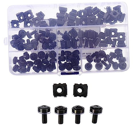 OKUMEYR 50piezas Tuerca De Inserción Tuerca Enjaulada Con Tornillos De Seguridad Para Racks