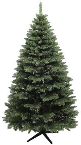 HOMCOM Künstlicher Weihnachtsbaum 180 cm Christbaum künstlich mit 1050 Spitzen Weihnachtsdeko inkl. Metallständer, für drinnen Grün