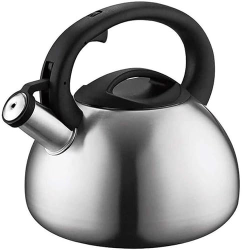 ABBNIA Tea Kettle Brushed Stainless Steel Tea Kettle Teapot for Gas Stove 304 Stainless Steel with Kettle Vocalization Automatic Kettle Whistle Large Capacity Kettle S