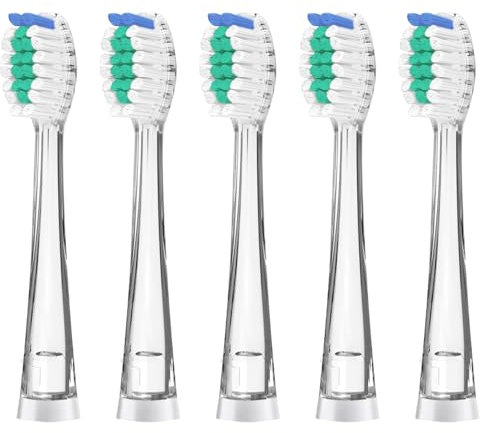 Lot de 5 têtes de brosse à dents de rechange, pour enfant, compatibles avec SEAGO SG-513/977/EK6 (3 ans+)