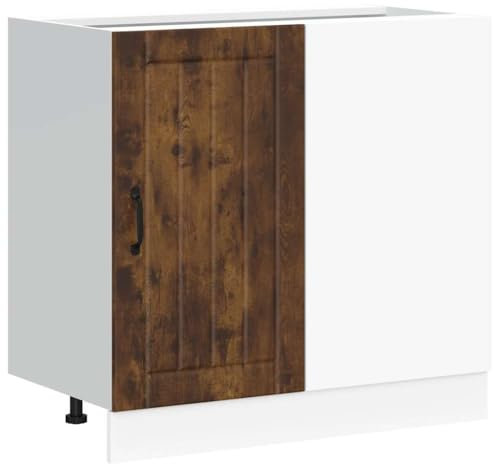 vidaXL Küchenunterschrank Lucca Räuchereiche Holzwerkstoff, Küchenunterschrank, Schrank Küche, Lagerschrank, Unterschrank für Küche, Küchenzeile