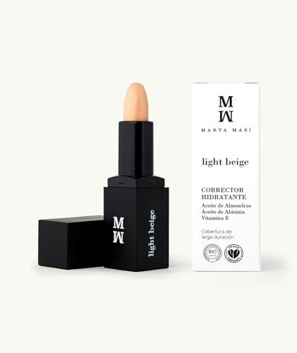 MM Marta Masi Corrector/Foundation Barra Light Beige para Belleza/Maquillaje, 100% Ingredientes Naturales
