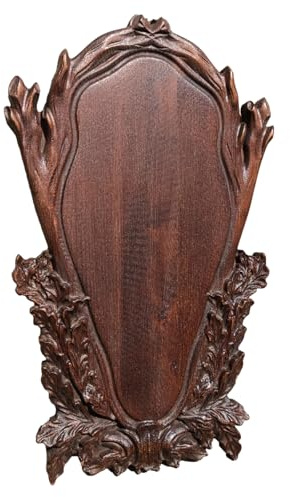 Scudo per trofei in legno massello di faggio per trofei da caccia, corna come cinghiale, cervo, capra (K1-40) (palissandro)