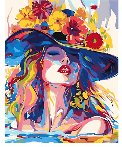 Bellatoi Pintar por Numeros Adultos, Cuadros para Pintar por Numeros, Paint by Numbers Adult con Pinceles y Pinturas 40x50 cm (Sin Marco)