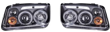 KUYHYNDEW Auto Frontleuchten für VW Bora 1999-2005, Set Hauptscheinwerfer Scheinwerfer, Frontlicht Frontleuchtenmontage Autoscheinwerfer,a Complete Set