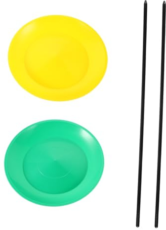 JOINPAYA 2 Stück Jonglieren von Requisiten Jonglierplatten Jonglierbälle Einsteigerset Jonglierstock für Jonglierkit Lernen Sie, mit der Ausrüstung zu jonglieren Jonglierstab Plastik
