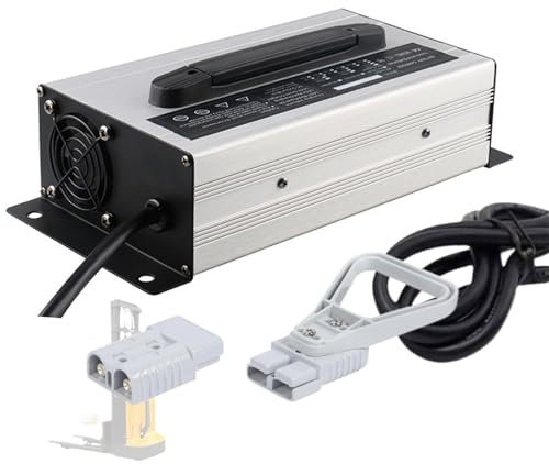 WLEJSL Chargeur Batterie Plomb Acide Intelligent 1200 W Chariot Élévateur Électrique 60 V 15 A avec Prise Anderson 50 A/120 A/175 A/350 A, Compatible avec Transpalettes Autolaveuses,A1,350A