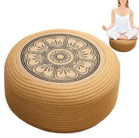 Generisch Outdoor Hocker Ottoman Wasserdicht,Runde Geflochtene Poufs & Hocker | Sitzkissen Für Wohnbereich Küstenambiente Poolbereich Und Außenbereich