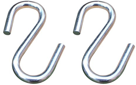 KinetiCore Pack of 2 Stainless Steel S-Hooks Heavy Duty S-Shaped Hooks Ultra Thick Hammocks for Outdoor Hammocks