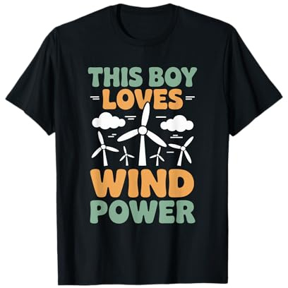 This Boy Loves Wind Power, Windmill Turbine Technician T-Shirt