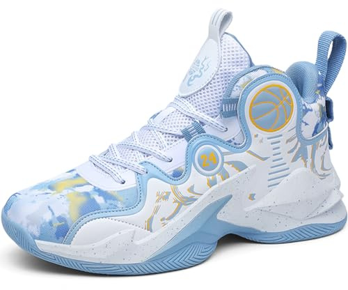 Kmrlofiy Basketsko för män, mode, halkfria, sneakers, unisex, sportskor i gummi, lätt yttersula som andas, sport, ungdomssneaker, Sneaker 25, 38 EU
