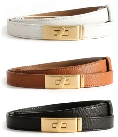 THALASIENE Dupes Damen Gürtel aus Hochwertigem Leder,Mode Damen Ledergürtel,Schmaler Gürtel Damen,Skinny Damengürtel