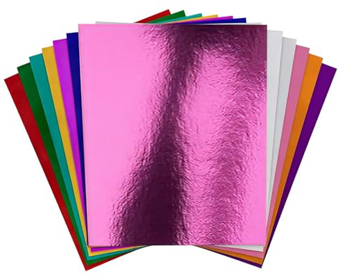Fuuxtci Kartongpappersark – tjocka färgglada glitterpapper, pysselfolie kartongpapper – för scrapbooking konstprojekt bröllopsinbjudningar studio dagis
