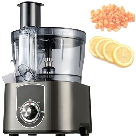 MQDLJSE Procesador de Alimentos eléctrico Comercial, Picador y Cortador de Verduras - 600 W, triturador de Verduras Profesional con Cuchillas de Acero Inoxidable, Cortador automático para