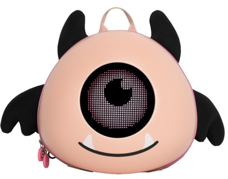 Jiawu LED-Rucksack mit Programmierbarem Bildschirm, HD-Farbbildschirm-App-Steuerung, Wasserdichte LED-Tasche, Reise-, Motorrad-Rucksack,Einzigartiges Geschenk für Frauen und Kinder (Rosa)