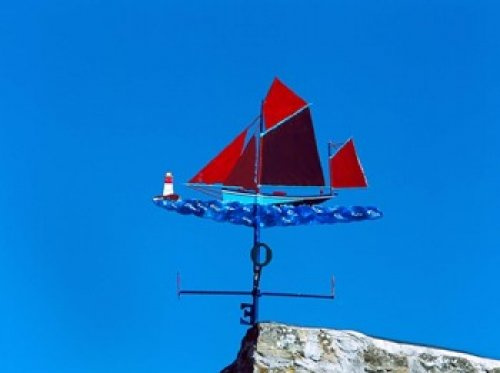 Posterazzi Low angle view of weather vane Morgat Crozon Finistere Brittany France Poster Print by Panoramic Images, (36 x 27)