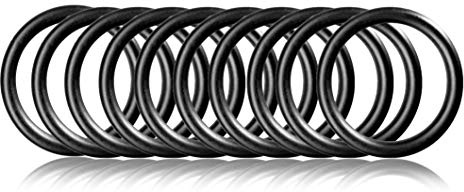 Ganzoo O-Ring Rund-Ringe aus Metall 38mm Innenmaß, 10 Stück, legierter Stahl rostfrei, punktgeschweißt, schwarz als Zubehör für Hunde-Leine, Halsband, Paracord 550, Bastelarbeiten, Tasche, Outdoor