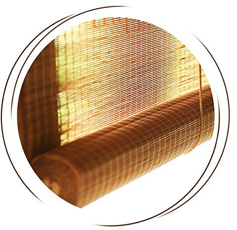 Jolan Natürliche Bambus Jalousien,Sonnenschutz Vorhang Für Innen,UV-Schutz/Atmungsaktiv,Individuelle Breite Von 50Cm-150Cm,Unbegrenzte Länge.,150x250cm/59x98.5in