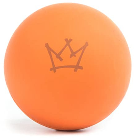 Rudelkönig Hunde Ball aus Naturkautschuk - Oranger Ball mit 6,5cm Ø - Nahezu unzerstörbarer Gummiball für Hunde