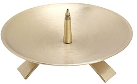 NKlaus Chandelier tripode Ø13,0cm avec épine Grand Laiton doré Chandelier d'autel 10709