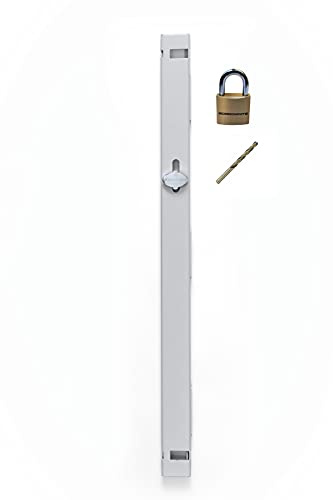 Guardianite File Cabinet Locking Bar. Fits 2 Drawer File Cabinets. Includes Padlock and Cobalt Drill Bit. (Gray)