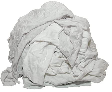 Bove Putzlappen Trikot weiß 10 kg - allerbeste Qualität – aus T-Shirts und Laken - farbecht, weich, fusselarm, kratzfrei, stark absorbierend (8701000) - Putztücher – Putzlappen Werkstatt