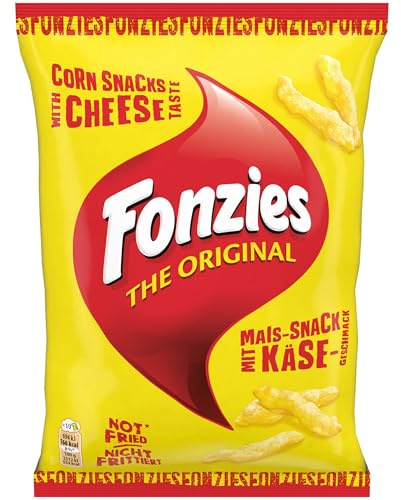 Fonzies, der ultimative Mais-Snack mit Käsegeschmack, gebackener und knuspriger Käse Snack mit einzigartigem Geschmack, 14 x 100 g
