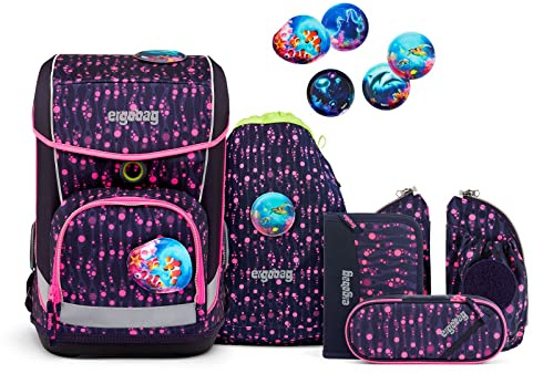 Ergobag Cubo Light Schulranzen-Set 6tlg Bärmuda Viereck