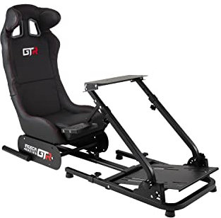 Optimus Racer Cockpit Indeca GTR Gaming Cockpit Simracing. Silla Gaming con Soporte para Volante. Soporte de simulación.