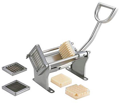 Cortador de Patatas eléctrico Comercial Profesional Cortador de Frutas y Verduras de Acero Inoxidable Cortador de Verduras eléctrico Vertical Máquina cortadora de Patatas (Manual)