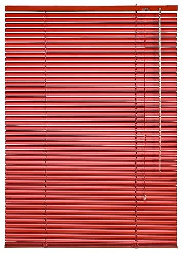 Sh000ad Aluminium Metall Jalousien,Rot Blackout Horizontal Jalousette,25mm Lamellen Home Office Seitenzugrollo,Sicht,Licht und Blendschutz,Alle Montageteile Enthalten,Breite x Höhe (90x120cm)