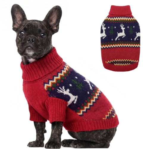 KONVINIT Hundepullover Mittelgroße Hunde Warme Xmas Dog Sweater Cosy Jumper