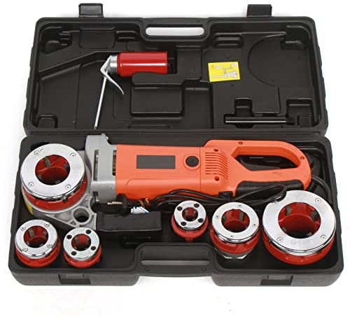 Elektrisch Gewindeschneidmaschine Rohrgewindeschneider Elektrisch, Schneidkluppensatz Elektrischer Rohr Einfädler mit 1/2-2 Schneider rohrgewindeschneider, 21-50mm