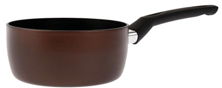 Sitram 713660 Casserole Aluminium EBENE Marron Ø 16 cm H 7,5 cm - Revêtement anti-adhésif Whitford Xylan sans PFOA, Manche thermorésistant soft touch - Tous feux dont induction