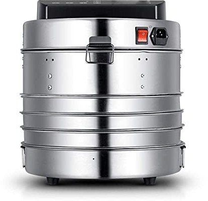 Deshidratadores Máquina deshidratadora profesional, 3 rejillas de secado de acero inoxidable, conservante de alimentos de varios niveles, secadora de alimentos pequeña multifunción para el hogar,