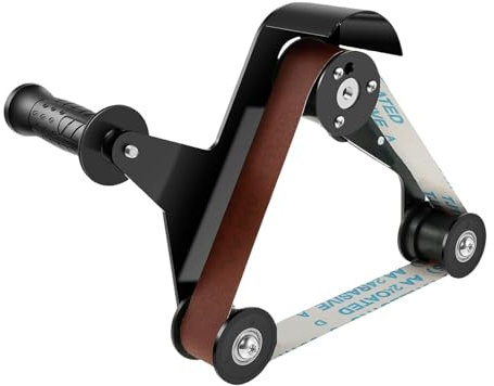 Moreeulsi Lijadora de banda amoladora angular,Adaptador de lijadora de banda - Lijadora de banda para madera y tubos para amoladora angular,Herramienta de lijado para eliminación de óxido con mango